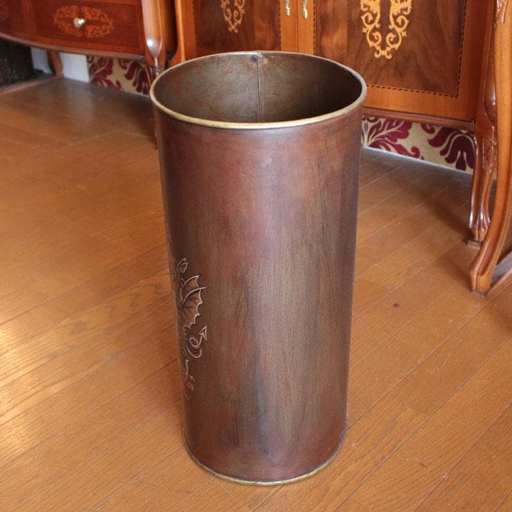 シノワズリ アンブレラスタンド ブリキ アンティーク風 128-065