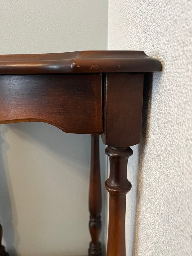 karimoku カリモク家具 コロニアル コーナーラック 電話台 木製ラック