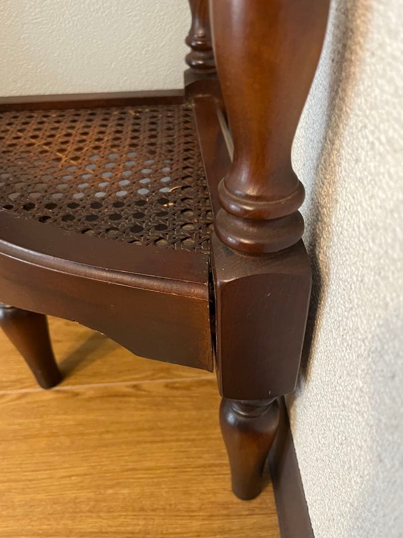 karimoku カリモク家具 コロニアル コーナーラック 電話台 木製ラック