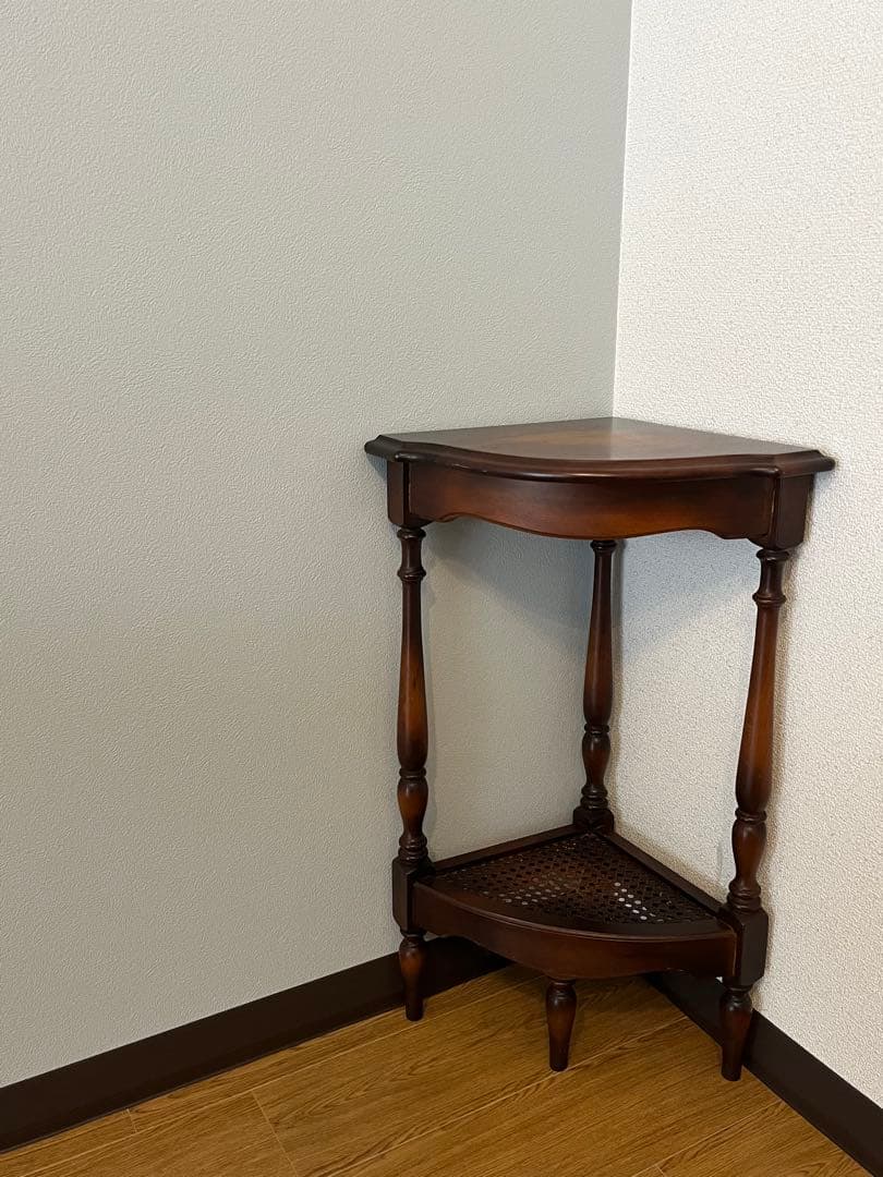 karimoku カリモク家具 コロニアル コーナーラック 電話台 木製ラック