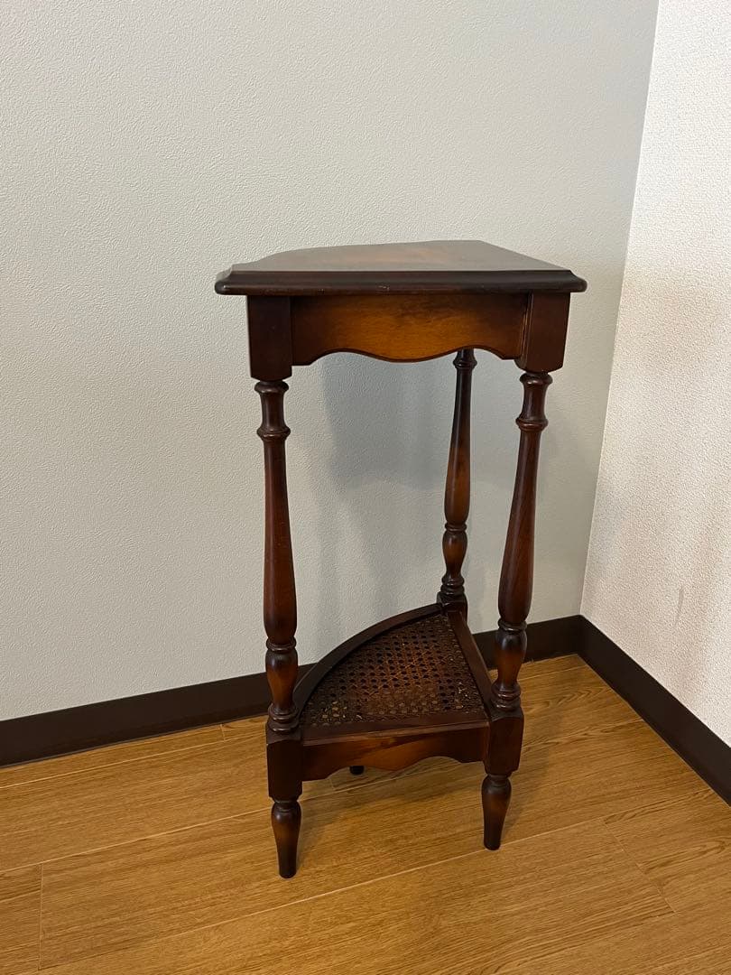 karimoku カリモク家具 コロニアル コーナーラック 電話台 木製ラック