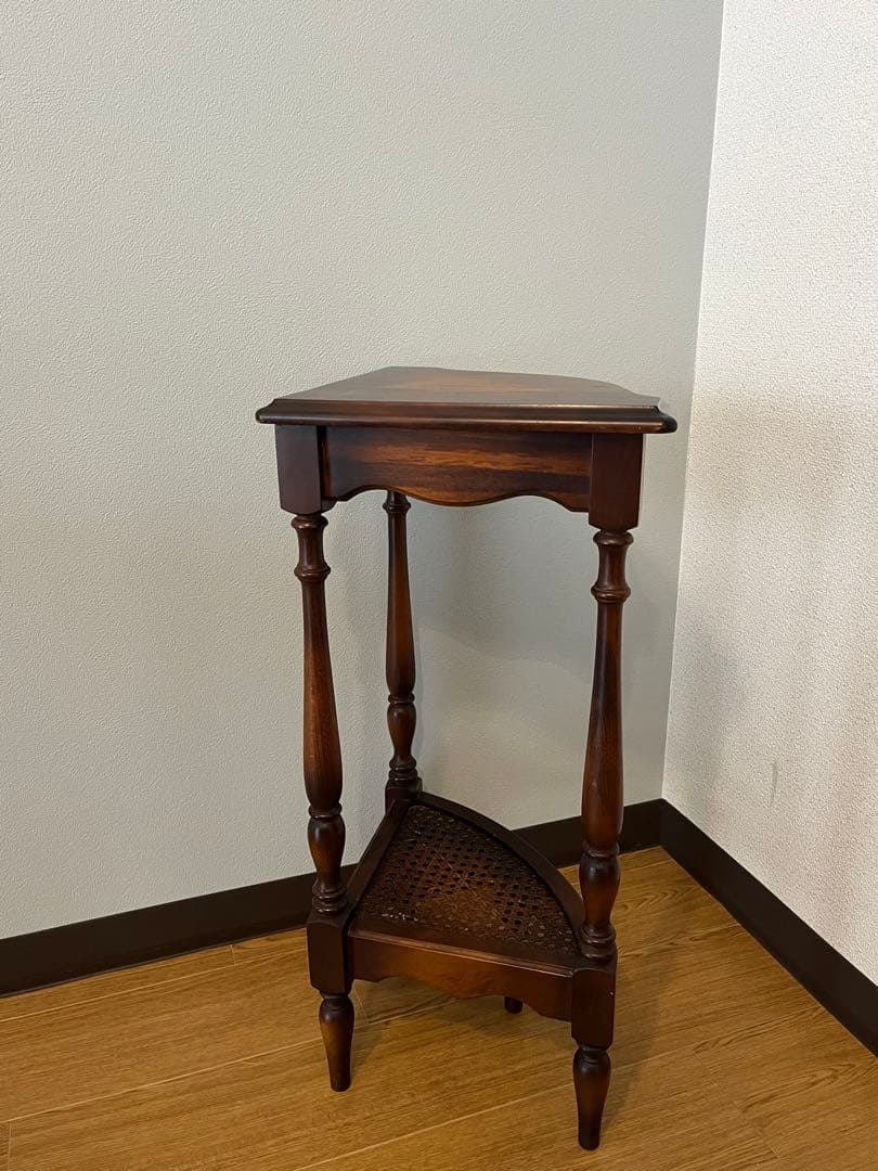 karimoku カリモク家具 コロニアル コーナーラック 電話台 木製ラック