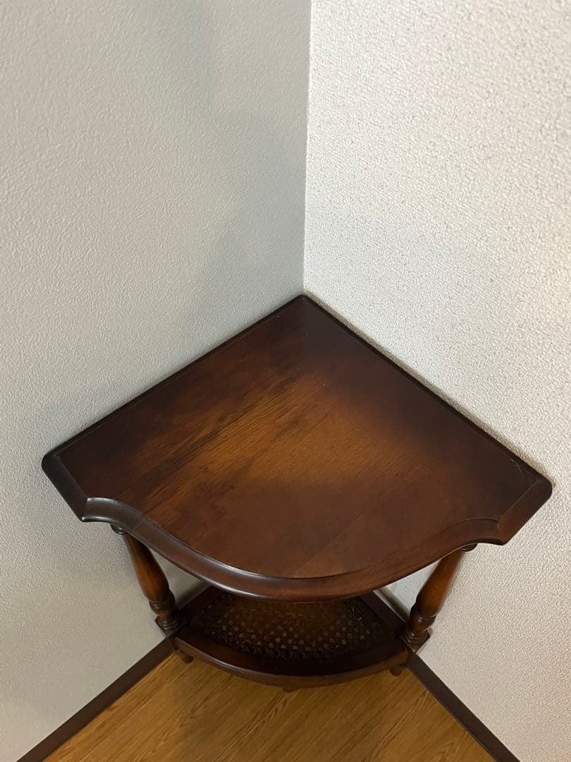 karimoku カリモク家具 コロニアル コーナーラック 電話台 木製ラック