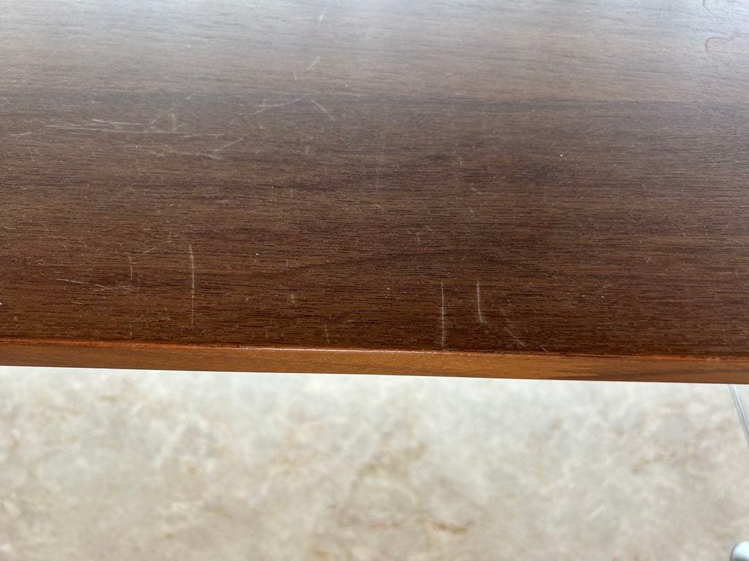 無印　ステンレスユニットシェルフ　ウォールナット材棚セット　ワイド　中