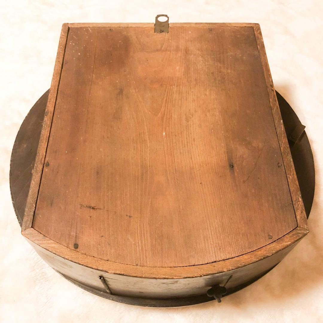 【時計●無銘 掛け時計 明治 大正 昭和レトロ 木製／動作未確認】