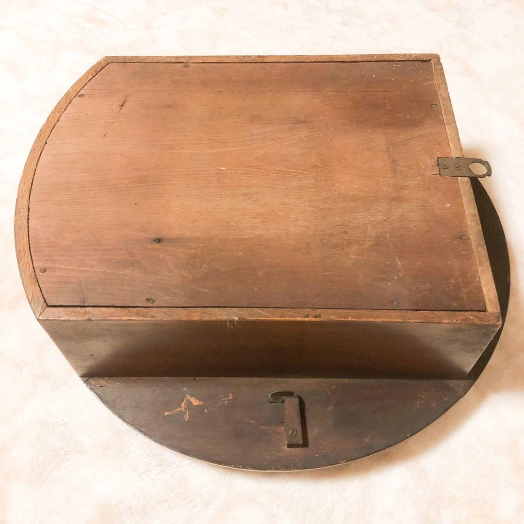 【時計●無銘 掛け時計 明治 大正 昭和レトロ 木製／動作未確認】