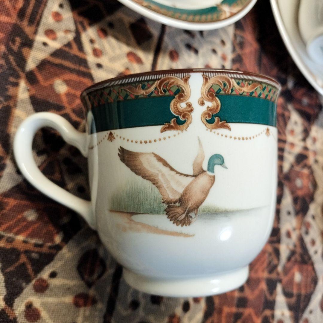 ノリタケ ケルトクラフト カップ＆ソーサー3客 アイルランド製 カモ