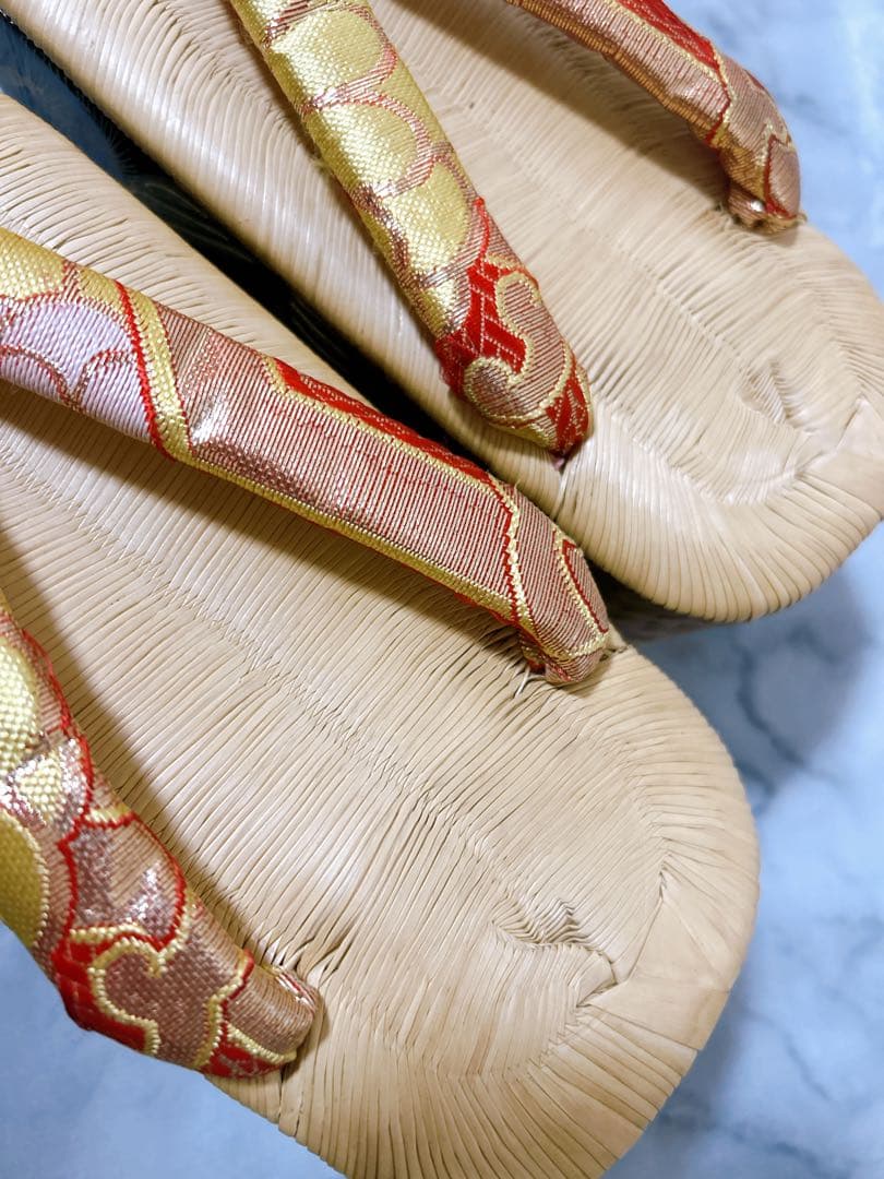 ぽっくり下駄　7歳用　20㎝　おこぼ　鶴