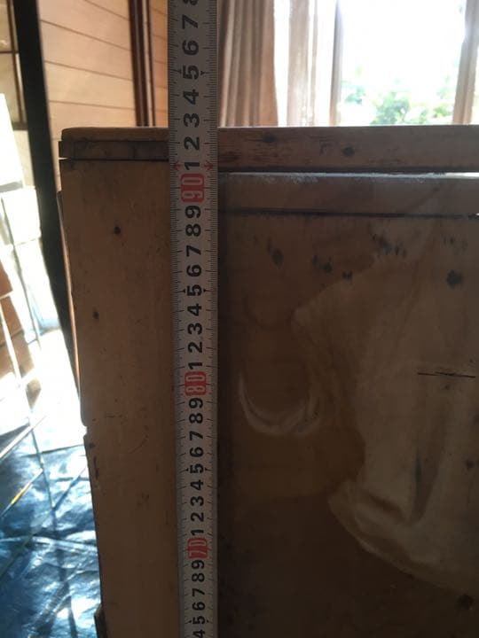 1910's 英国 アンティーク オーク材 シャツケース ガラス キャビネット