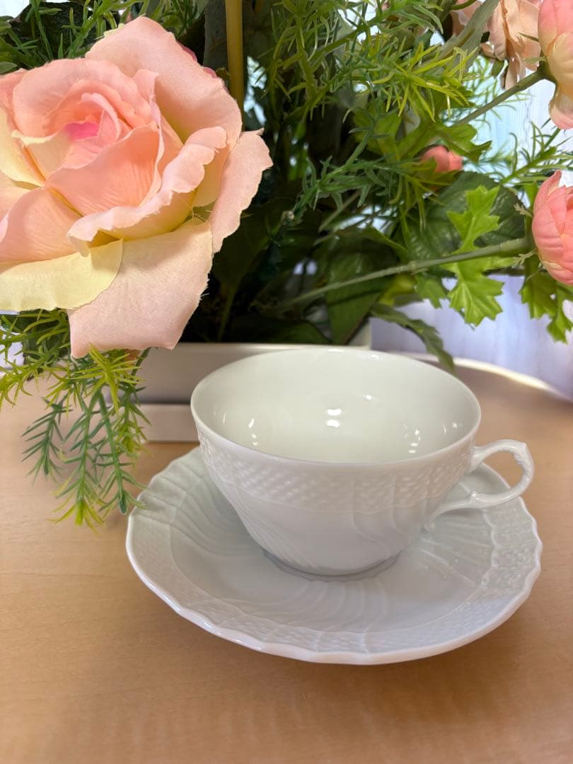 リチャードジノリ　ベッキオホワイト　カップ&ソーサー　6客セット