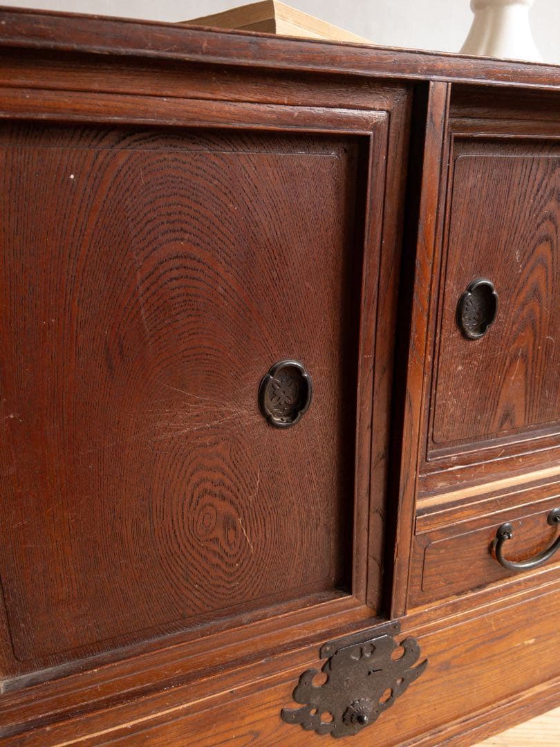 ローボード　木製　収納棚　古道具　古家具　和家具　ビンテージ　アンティーク