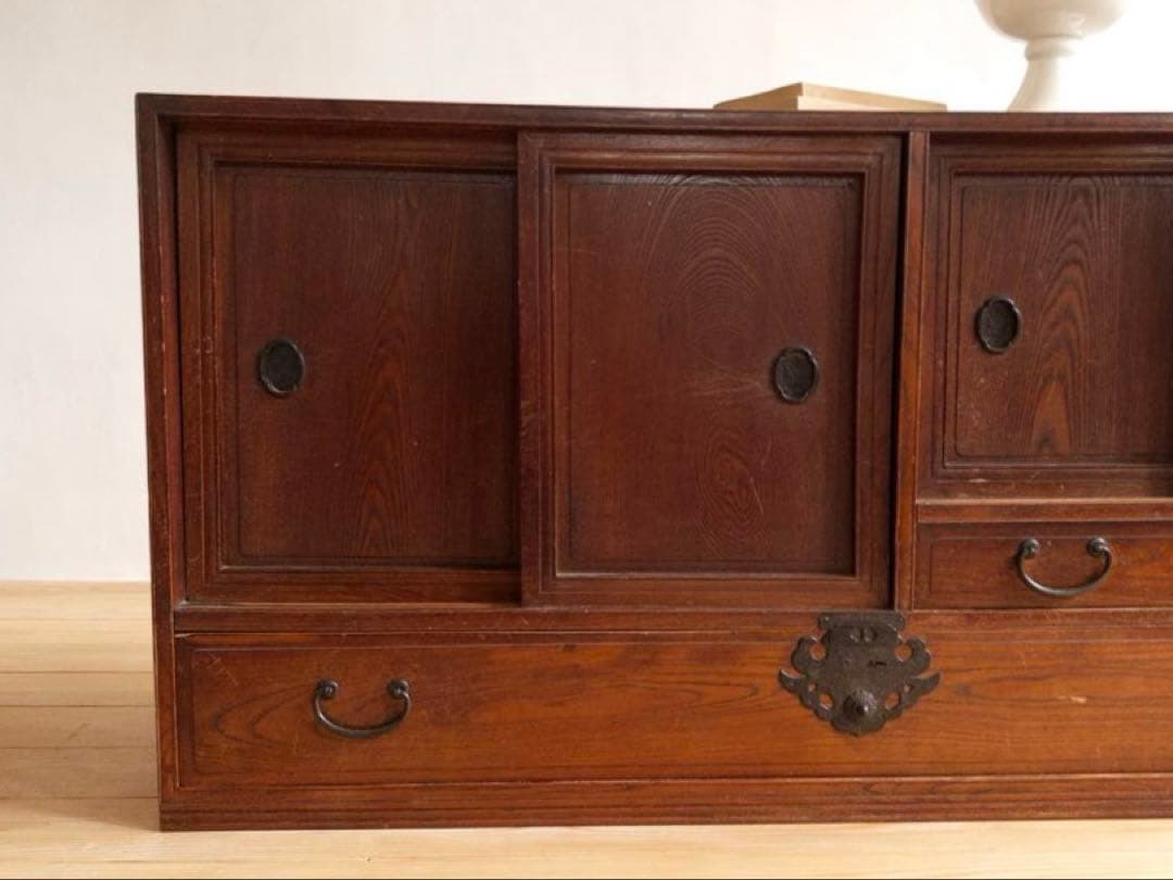 ローボード　木製　収納棚　古道具　古家具　和家具　ビンテージ　アンティーク