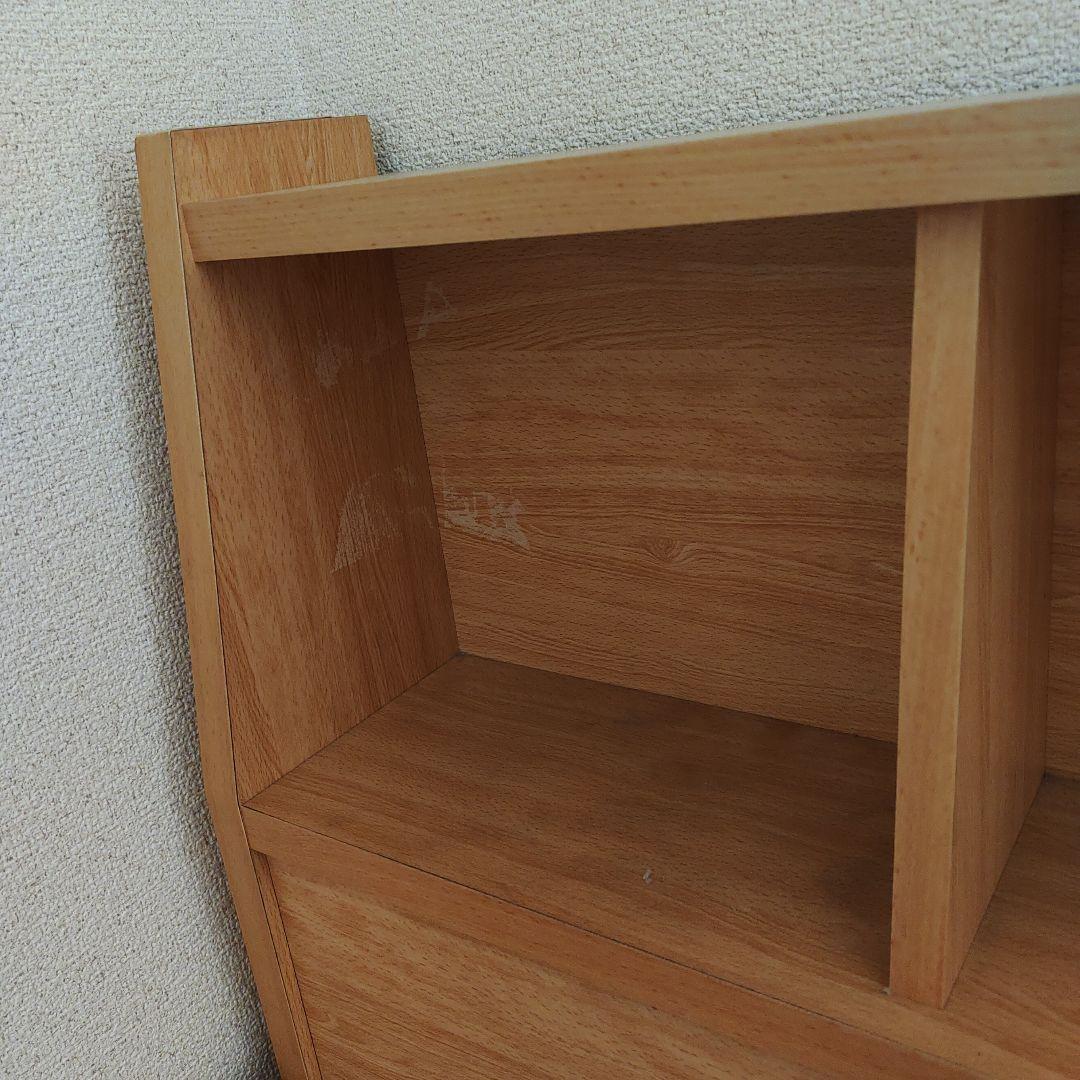 大容量収納付き　ベッドフレーム　シングルベッド　読書灯付き　ナチュラル　送料込み