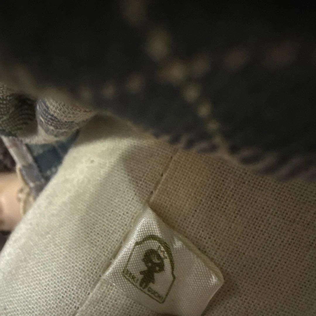 チェック柄ドレスの人形　50c vintage