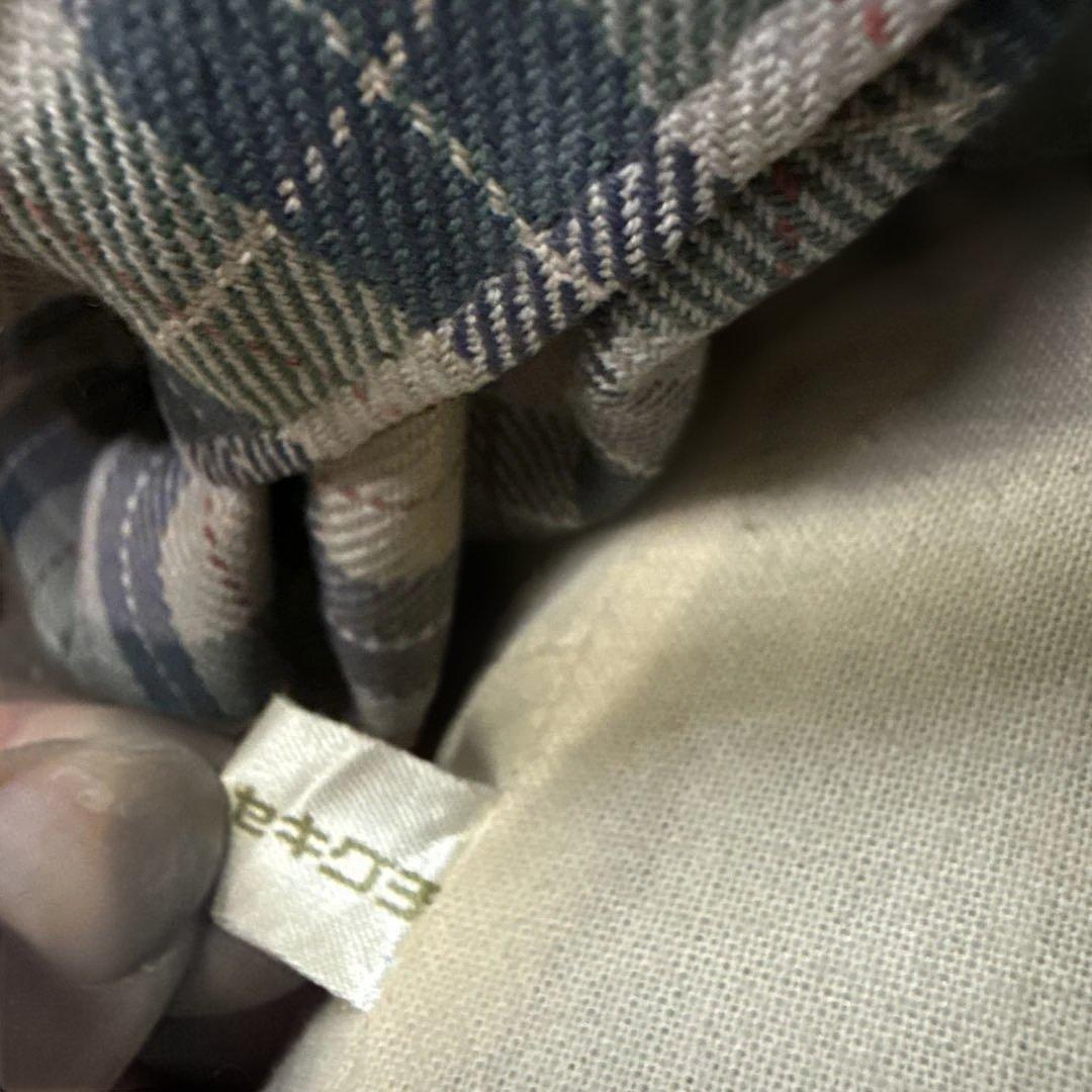 チェック柄ドレスの人形　50c vintage