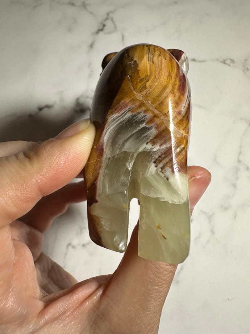 オニキス像 2体セット 天然石インテリア