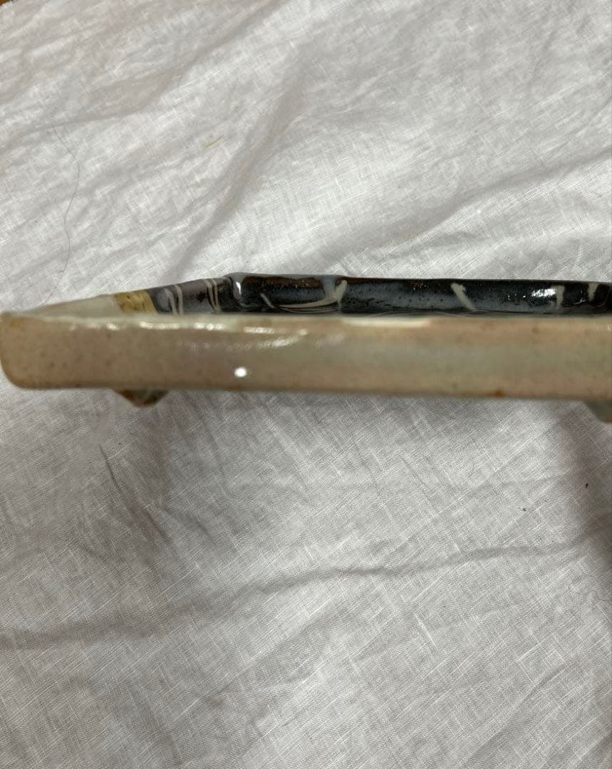 仙山窯/安藤日出武 造/金彩波紋大皿/飾皿/共箱/陶磁器/焼物 - メルカリ