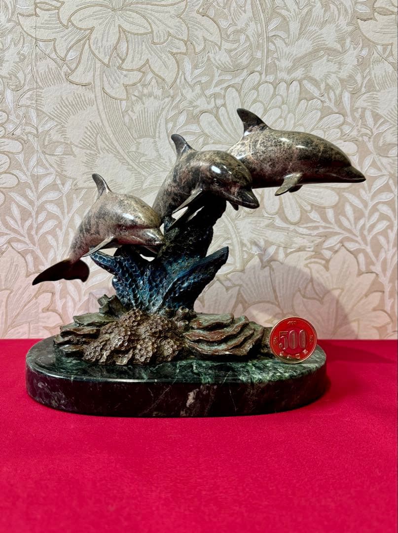 【Phil Vanderlei作ブロンズ彫刻★DOLPHIN IN CORAL】