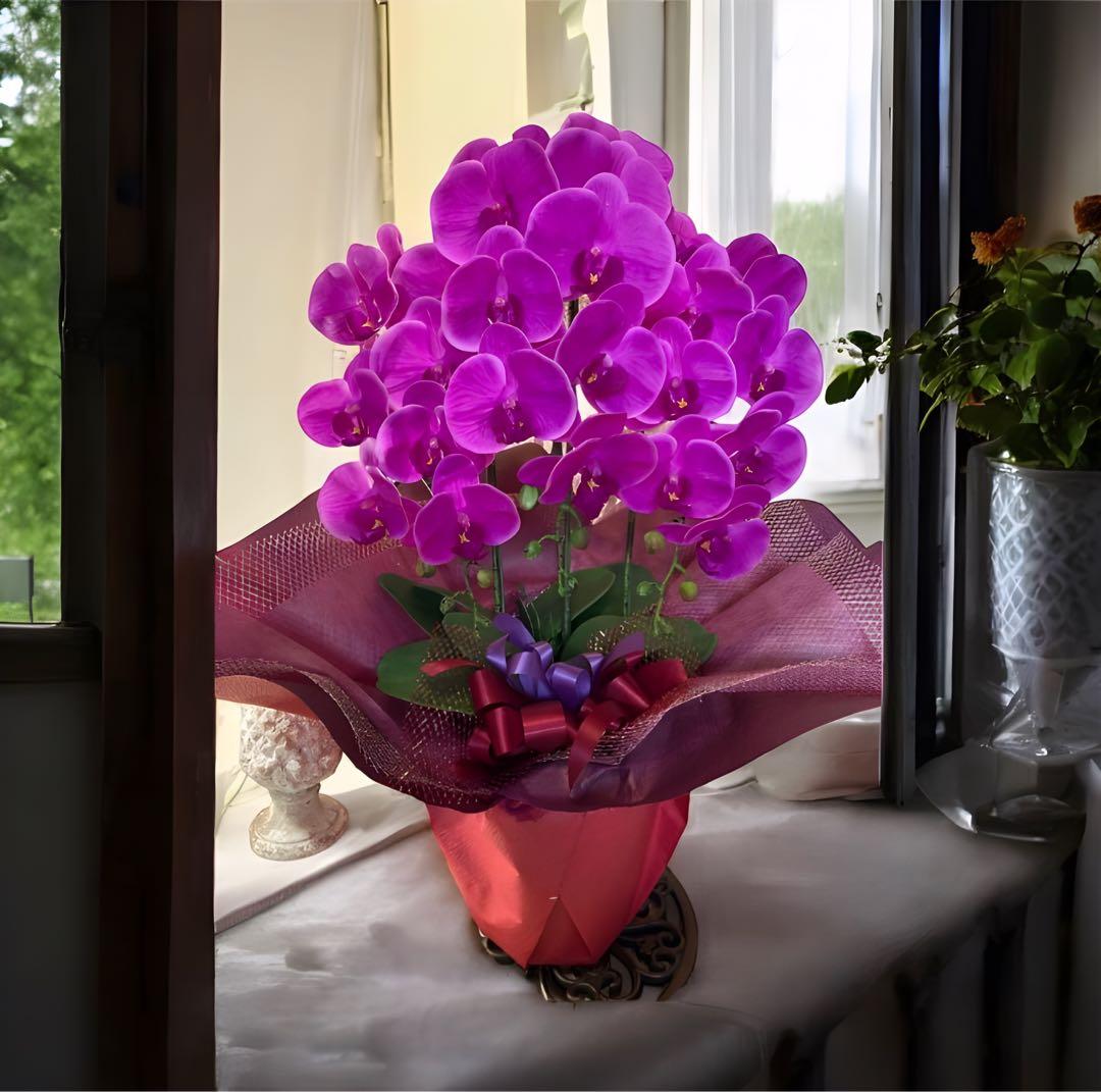 光触媒　人工観葉植物　ウォールグリーン　フェイクグリーン　胡蝶蘭リアル't