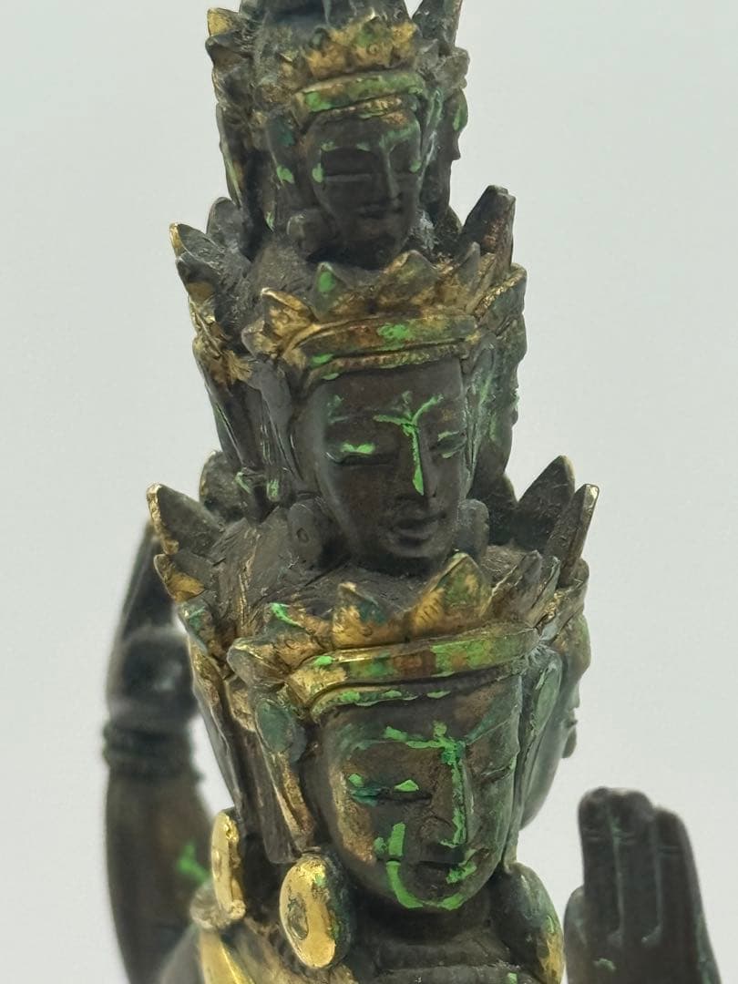 中国 清時代中期 官造 溜金十一面観音像 仏教美術 送料込み251209