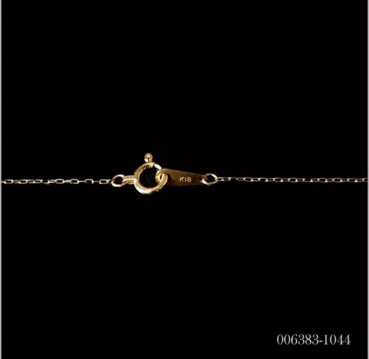 天然石 ダイヤモンド ネックレス 18金 Tスマイル 18K