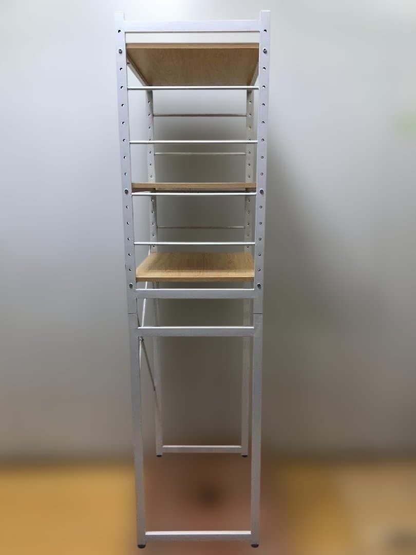 【送料無料】ラック 棚 木目調 棚板付き スチールラック 88142-4-020