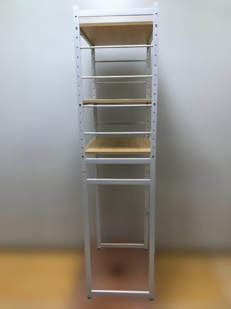 【送料無料】ラック 棚 木目調 棚板付き スチールラック 88142-4-020