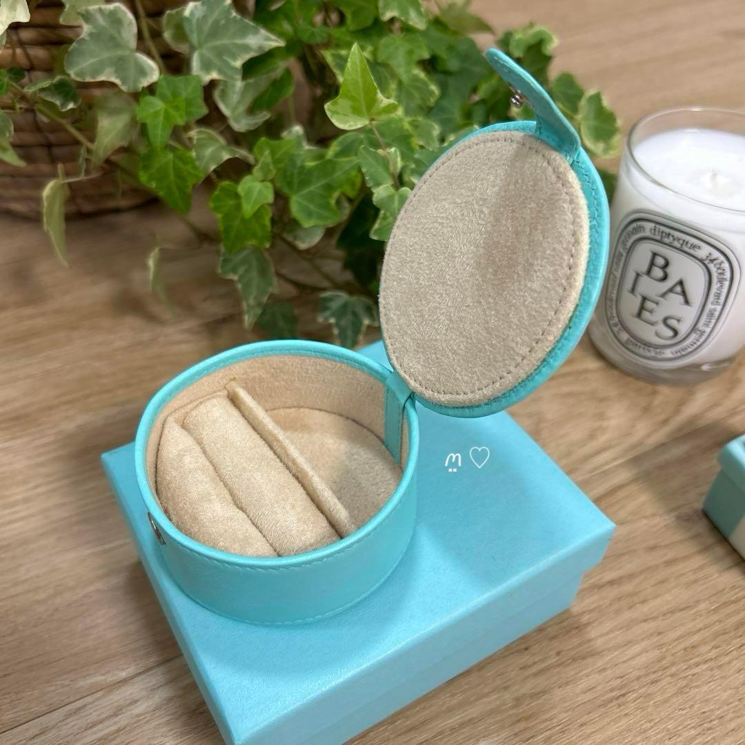 ティファニー レザージュエリーボックス リング アクセサリーケース