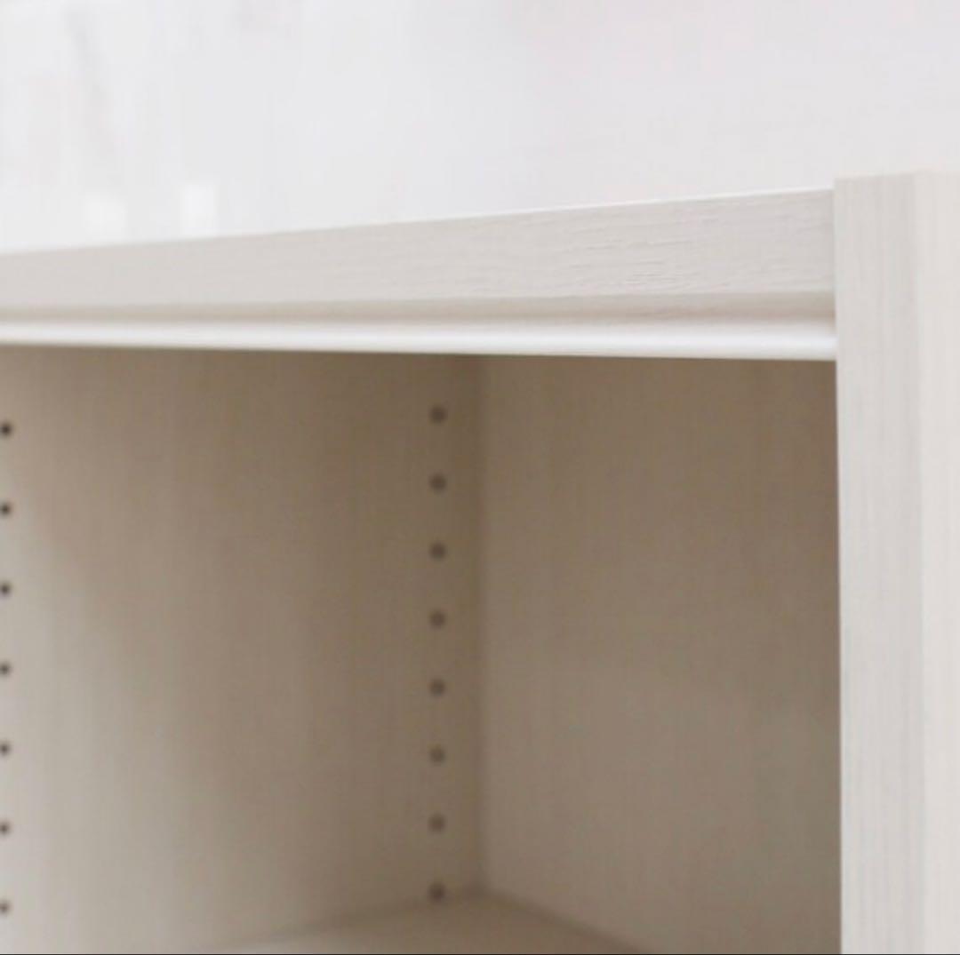 セミオーダーラック強化棚 奥行 19cm(幅80×高さ198cm WH)