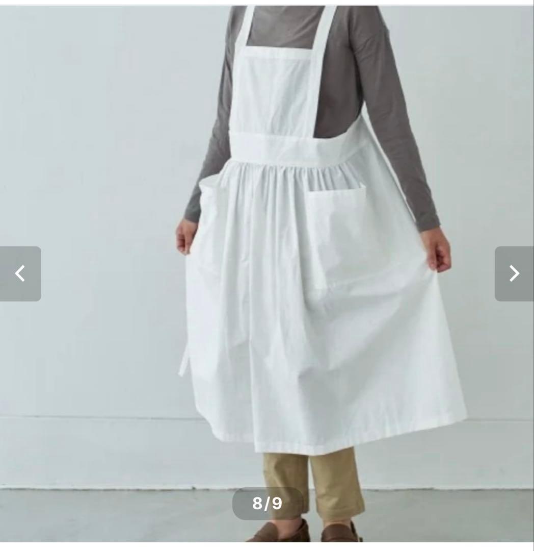 Cherieロゴ刺繍入りエプロン　フルサイズ