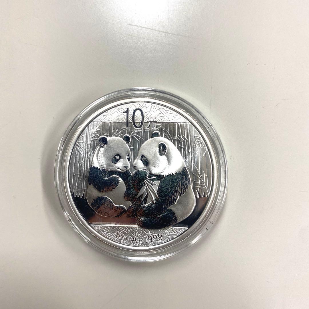 中国パンダ銀貨【2009年・1oz】箱とクリアケース付 - メルカリ