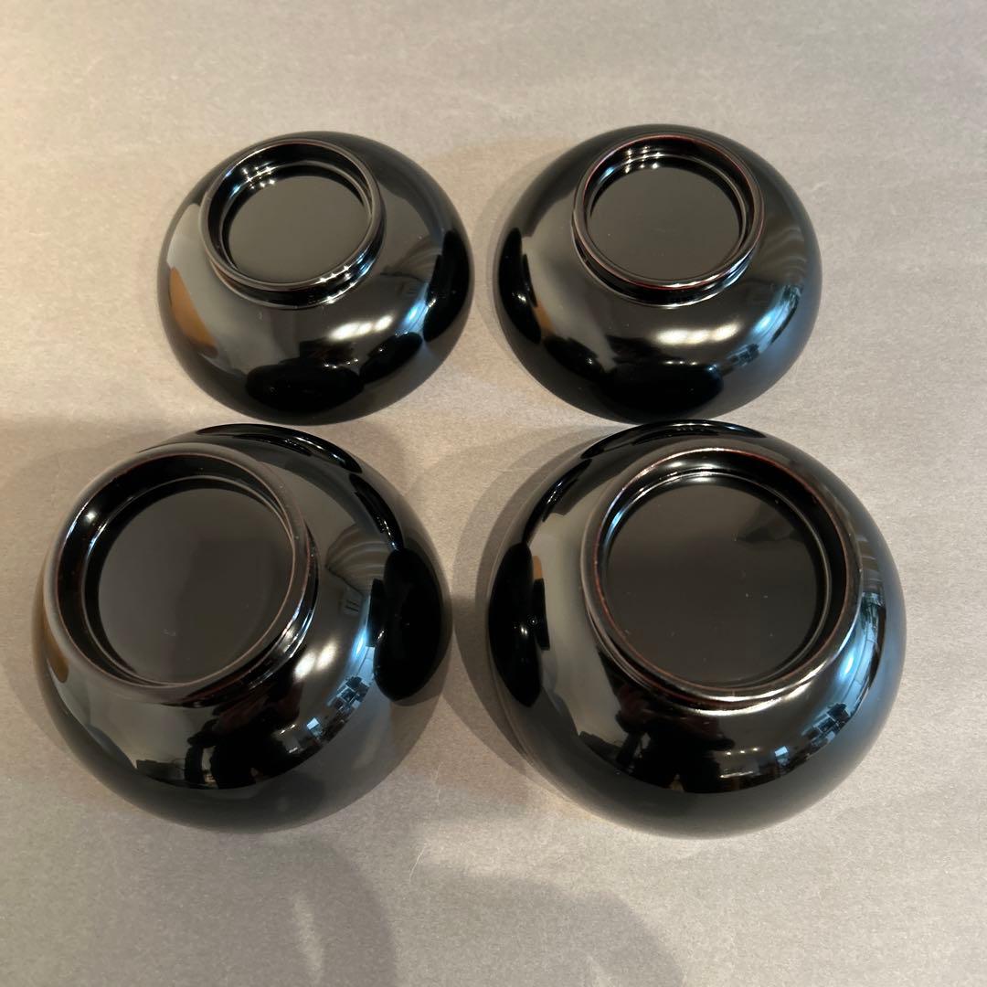 黒漆塗り大椀2客 - メルカリ