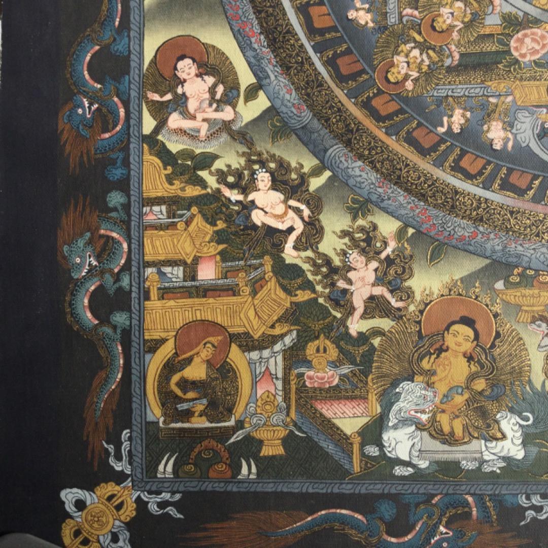 曼荼羅（マンダラ）絵画：ネパール産　手描き