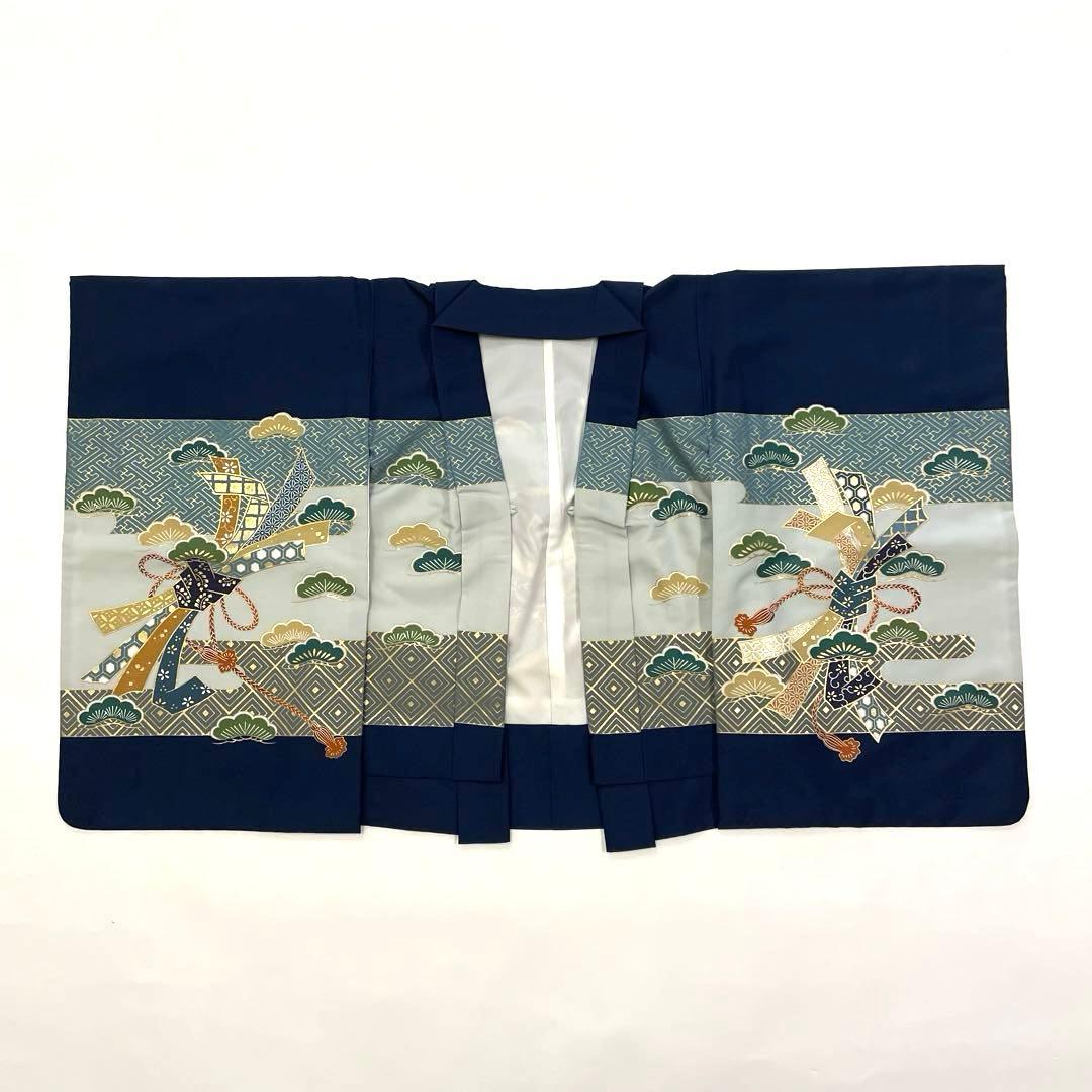 七五三 羽織セット 男の子 羽織 着物 長襦袢 半衿付き 5歳 No.124