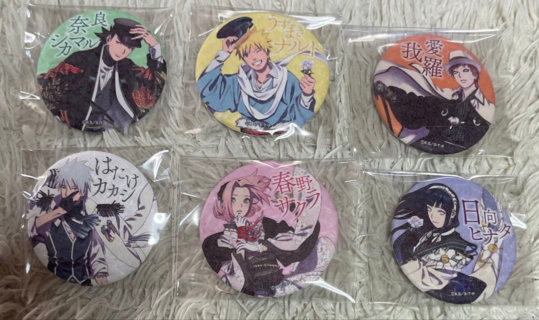 NARUTO ナルト レトロモダン缶バッジ 6個セット - メルカリ