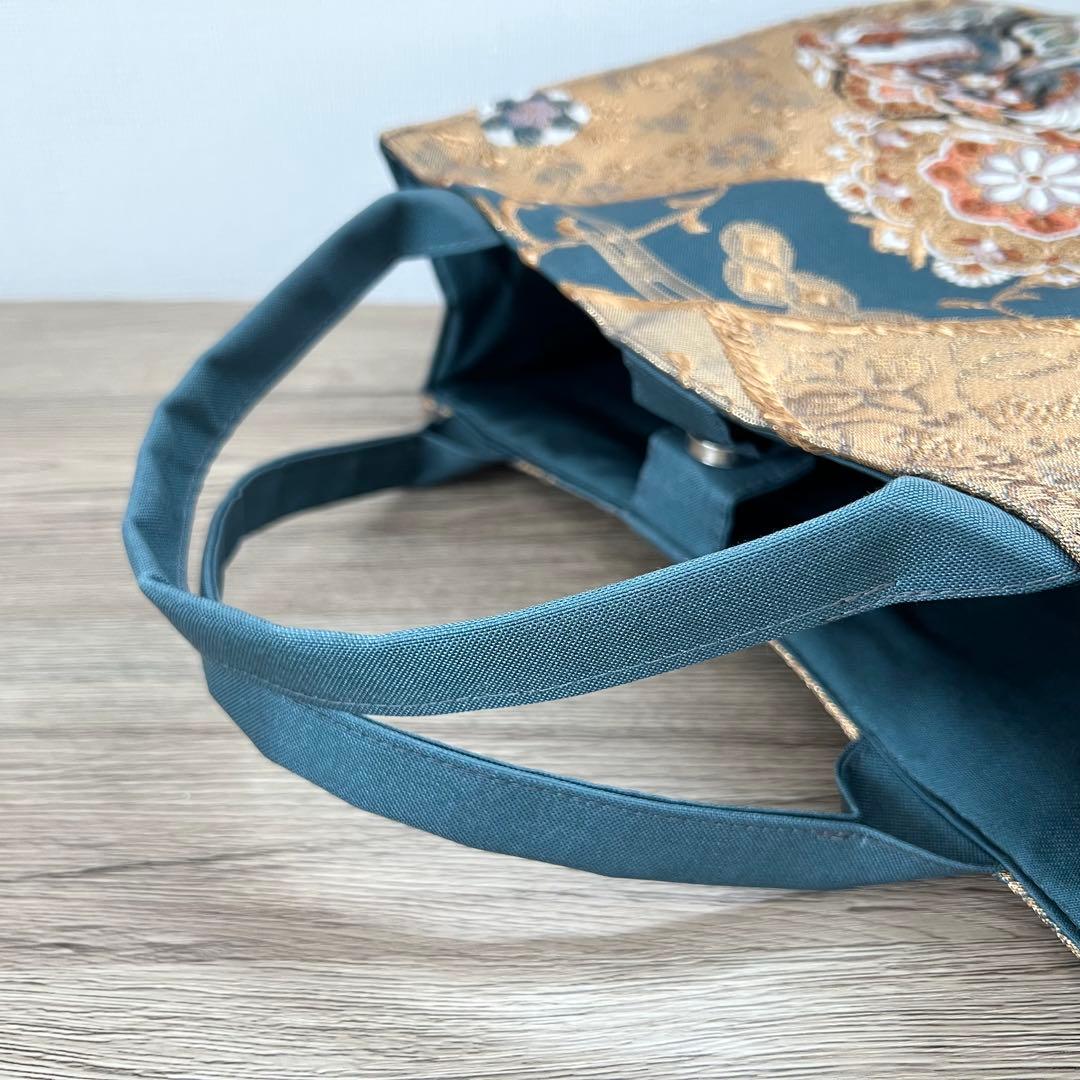 正倉院文様 金糸袋帯のフォーマルバッグ 帯リメイク 正絹 一点物 卒業