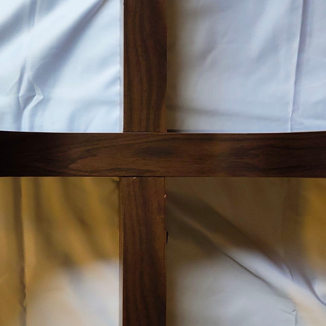 北欧 木製 2way ガラステーブル 楕円形