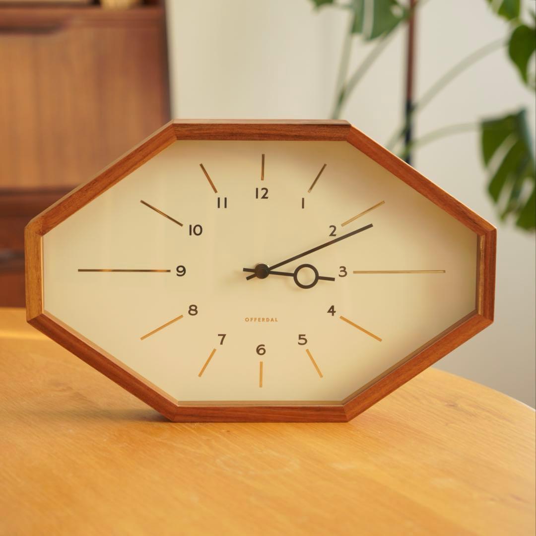 掛け時計 電波時計 インターフォルム ウォールクロック ホワイト