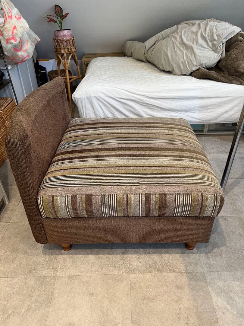 ストライプデザイン 1人掛けソファ