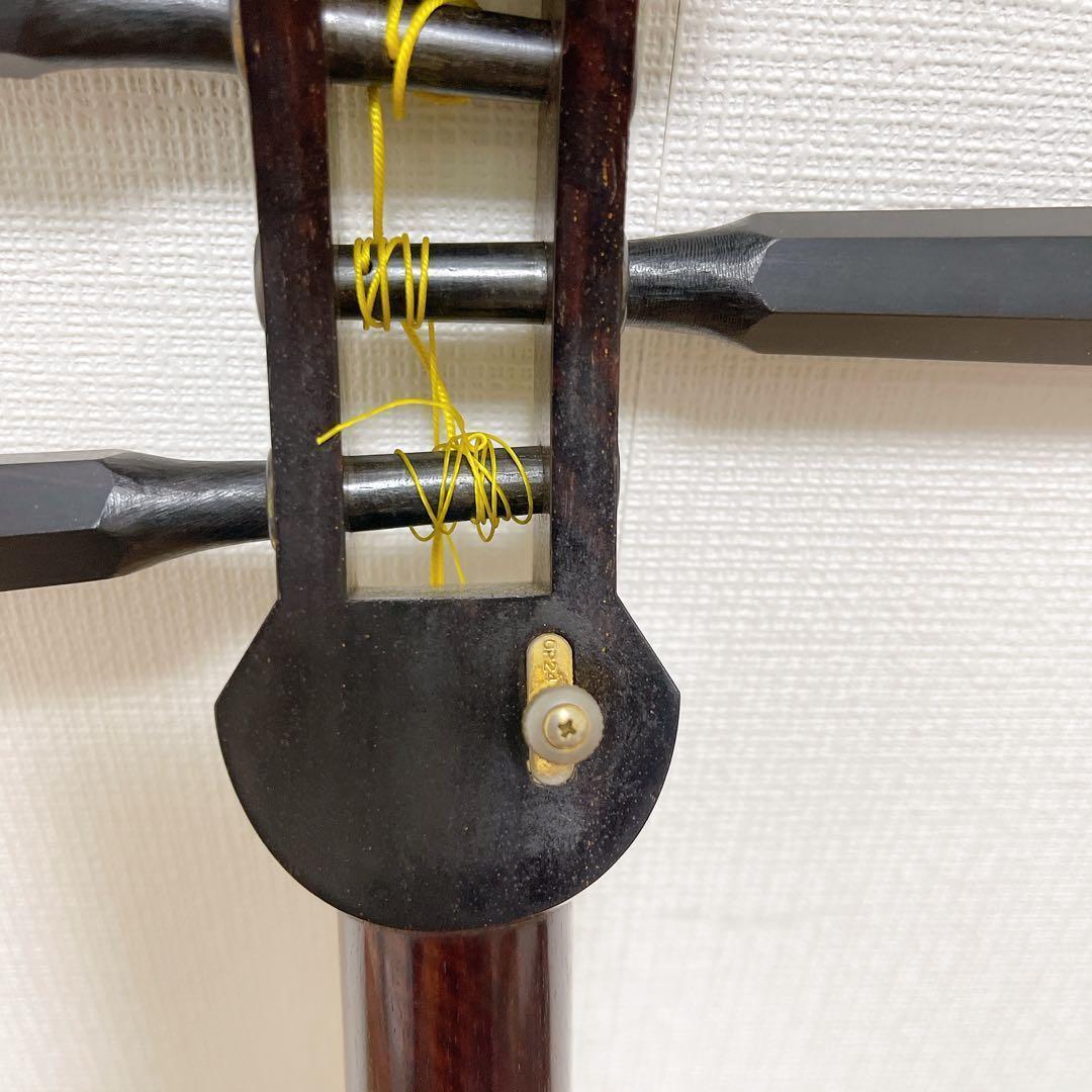 津軽三味線 太棹 東さわり 金細 二枚溝 紅木 子持ち綾杉胴