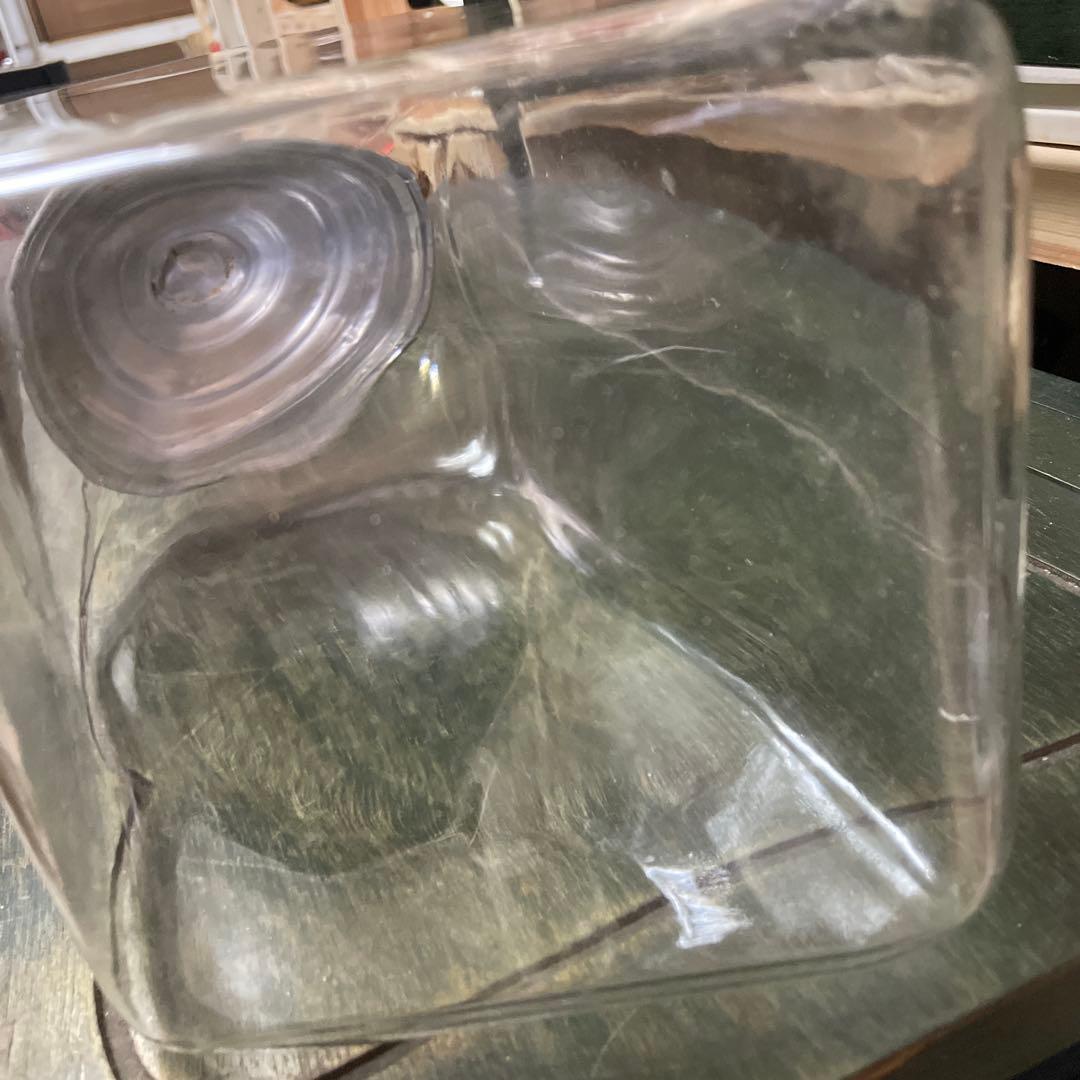 昭和古ガラス瓶　駄菓子屋さんのお菓子入れ　昭和レトロガラス容器