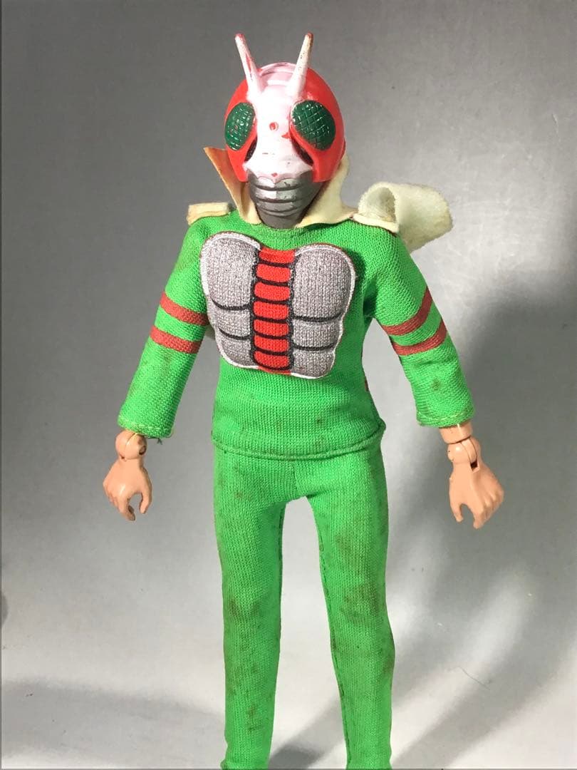 昭和レトロ テレビヒーロー ポピー 仮面ライダーV3 フィギュア ソフビ