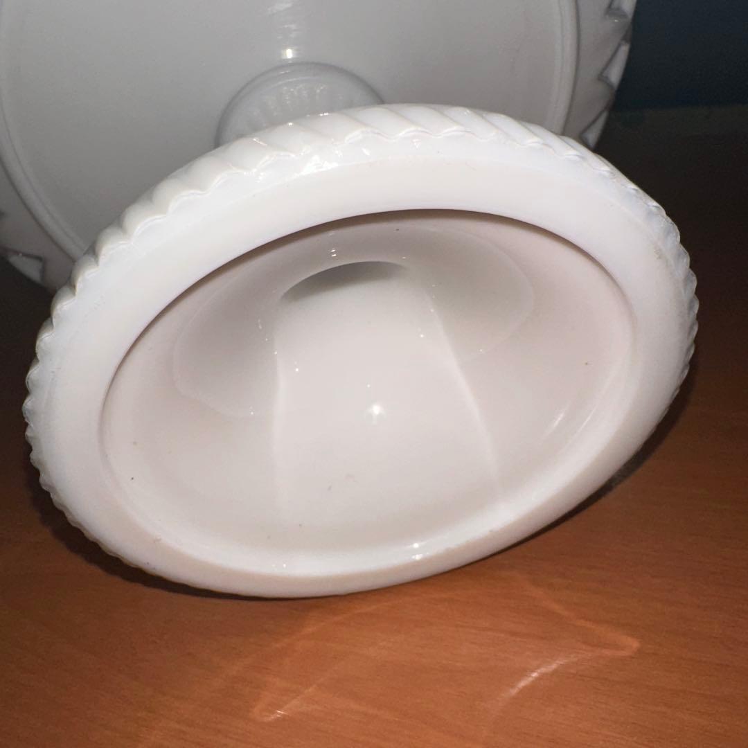 1880年代 チャリナー・テイラー社 アンティークミルクガラスコンポート 激レア