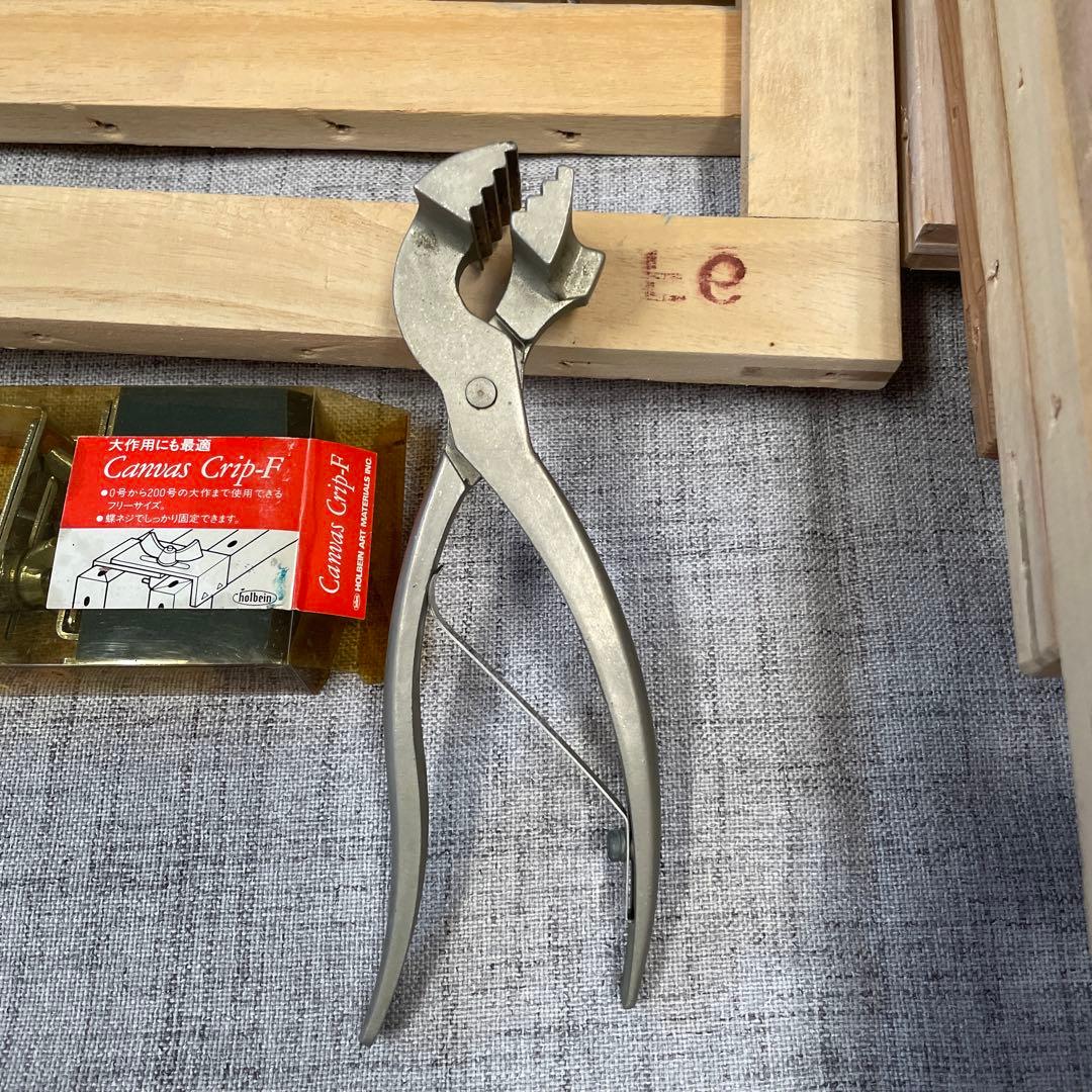 キャンバス木枠F6 F8 F10 プライヤー　クリップ　13点セット