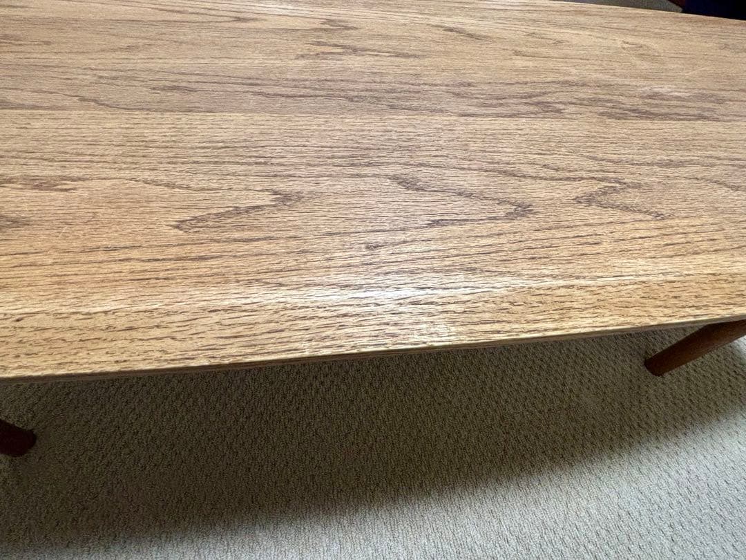ナチュラルウッド オーバル型センターテーブル