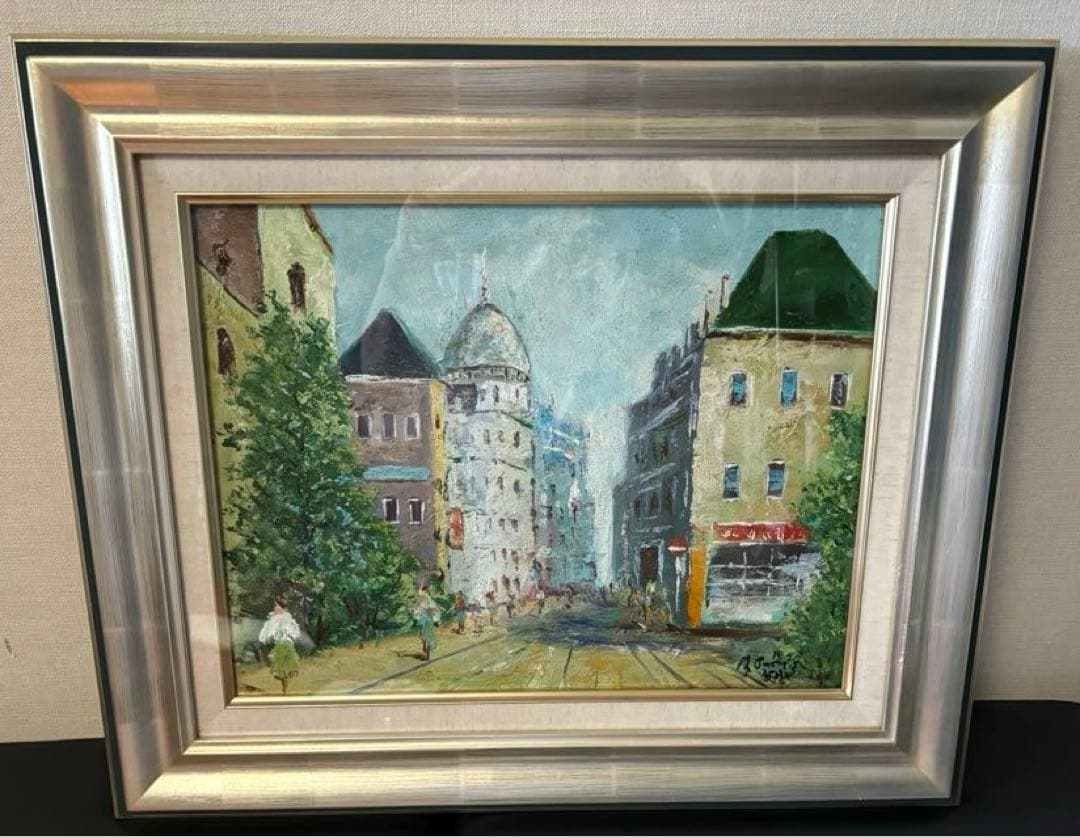 ホ*２様 油彩、絵画6号、佐伯祐三 筆「巴里」、土方定一 鑑、