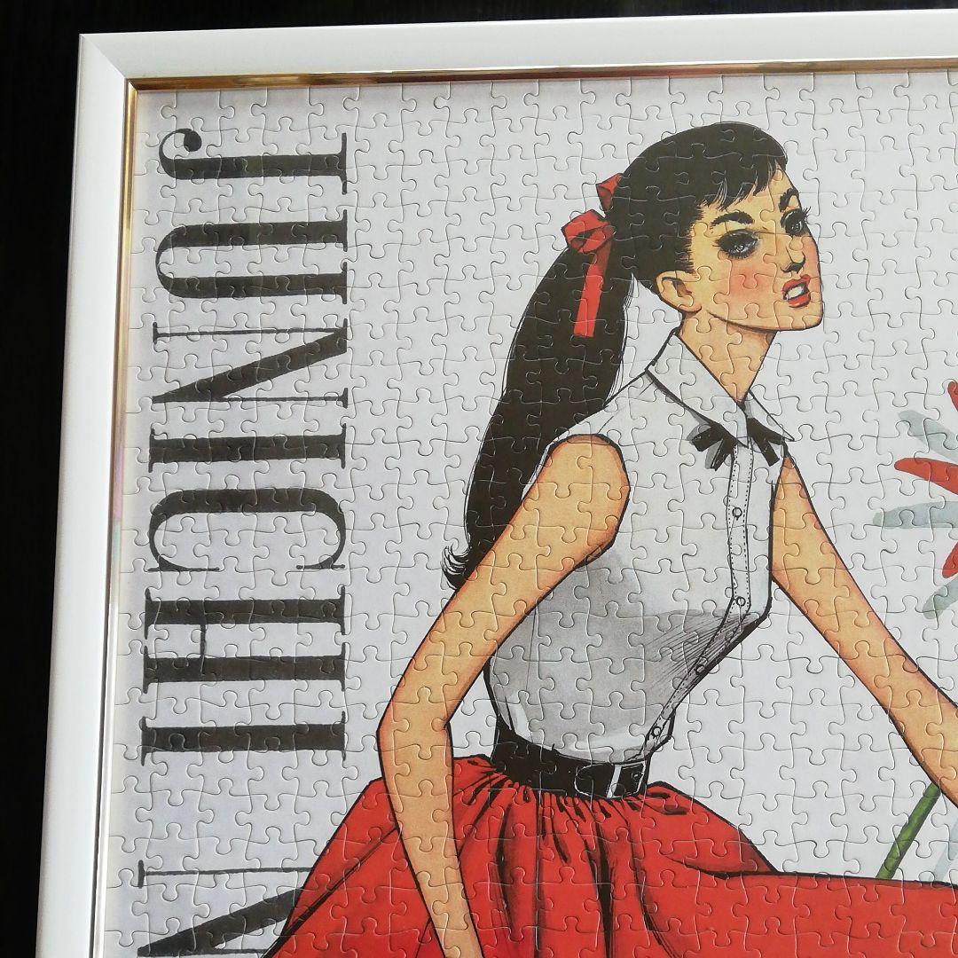 パズル額入り　中原淳一　『赤いスカート』