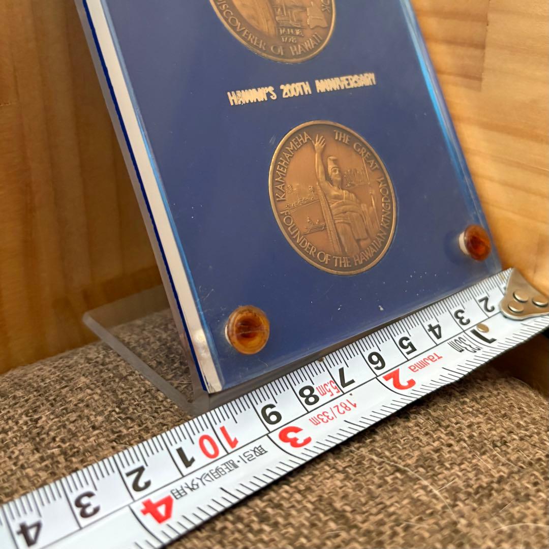1978年 キャプテンクック ハワイ発見 200周年記念 メダルディスプレイ