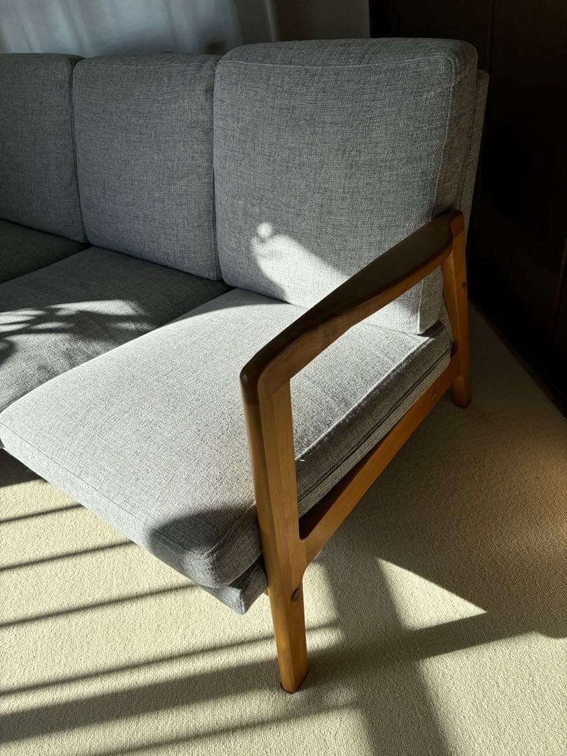 最終お値下げ！！美品　3人掛けソファ　モモナチュラル　即購入OK