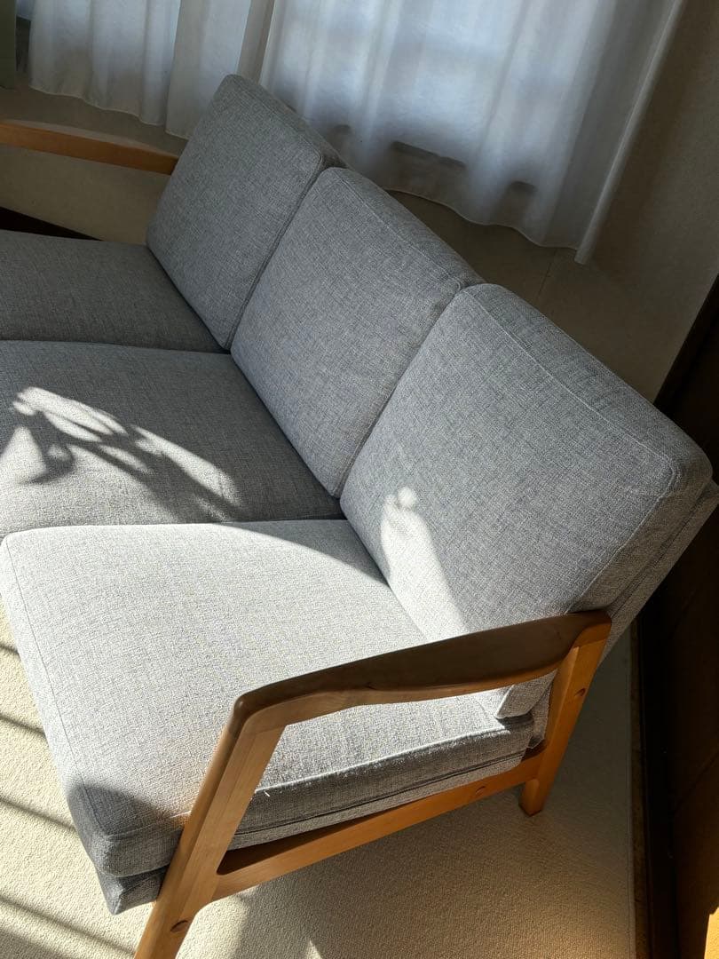 最終お値下げ！！美品　3人掛けソファ　モモナチュラル　即購入OK